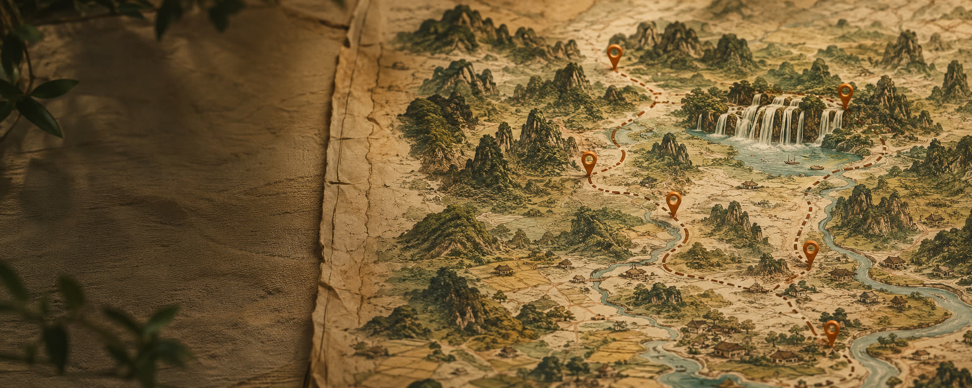 An interactive map of Cao Bang with local pins and routes